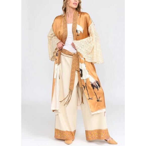 NWT Aratta My Beauty Topper Reversible Kimono In Vintage Pearl Small - Picture 3 of 16